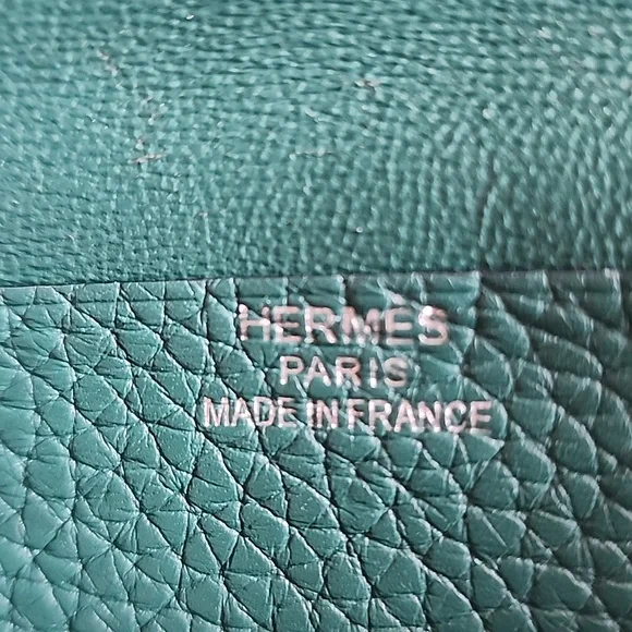 RARE: Hermes Paris Dogon Long Green Wallet - Picture 9 of 15